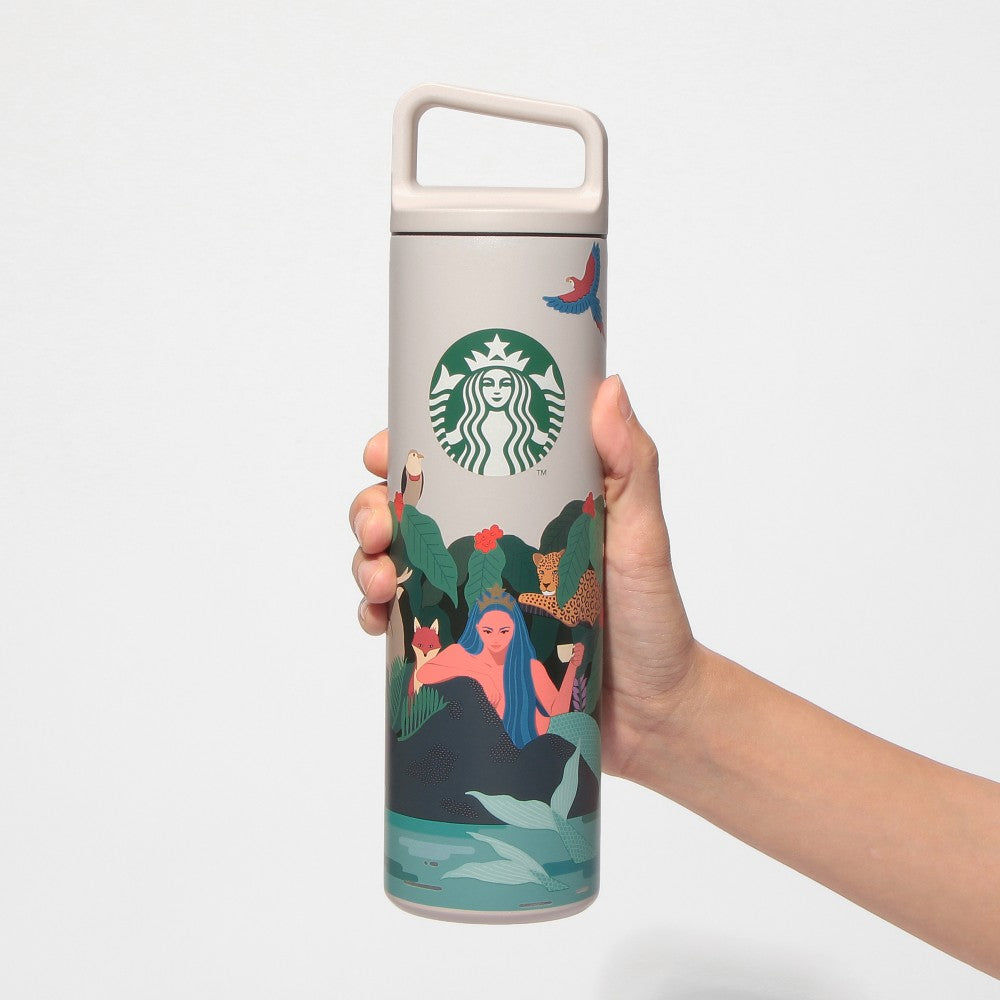 Starbucks Japan Anniversary 2024 Handle Lid Stainless Bottle 591ml Tumbler