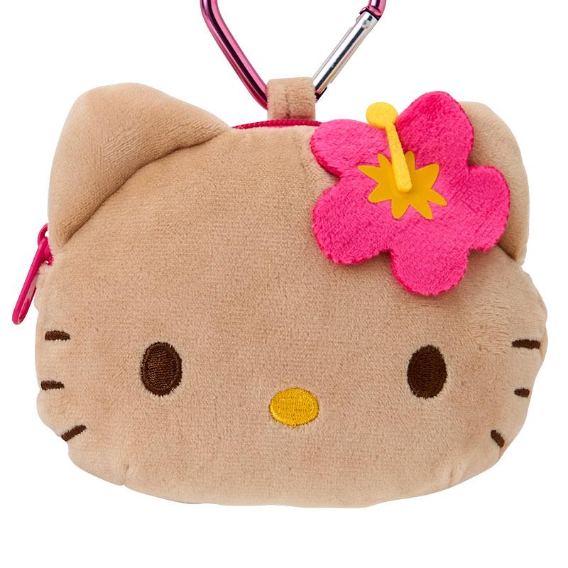 Hello Kitty Plush Mascot Holder Keychain Carabiner Pouch Sunburn Sanrio Japan