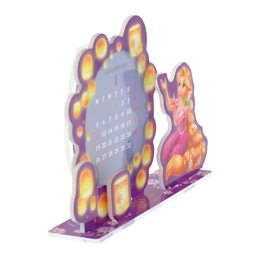 Tangled Rapunzel & Pascal Acrylic Calendar Desktop 2026 Disney Store Japan