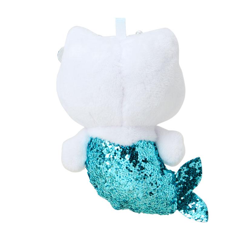 Hello Kitty Glitter Plush Mascot Holder Keychain Mermaid Blue Sanrio Japan 2025
