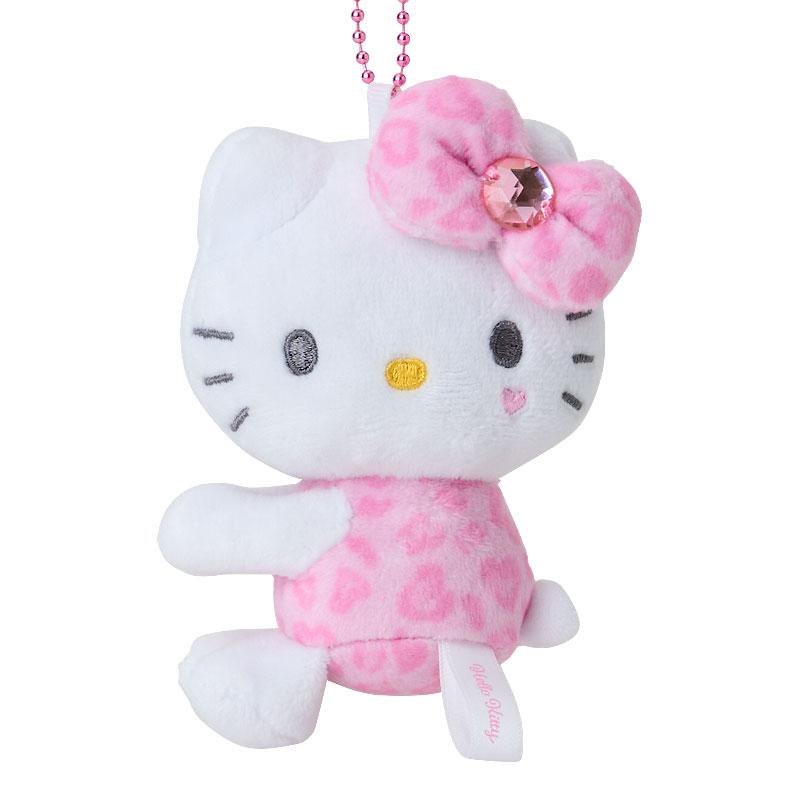 Hello Kitty Hug Plush Keychain Leopard Pink GOGO GAL Collection Sanrio Japan