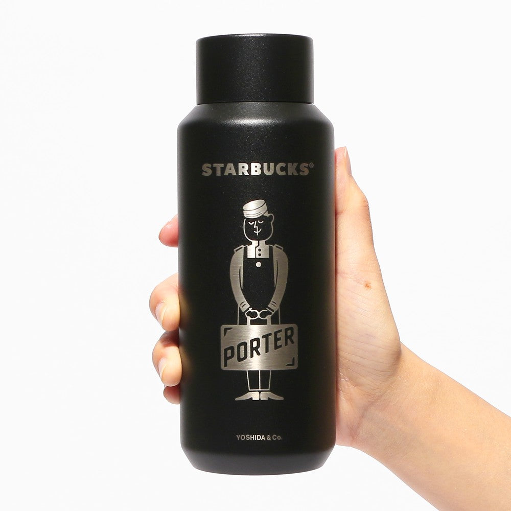 Starbucks Japan PORTER Recycled Stainless Bottle Matte Black 355ml