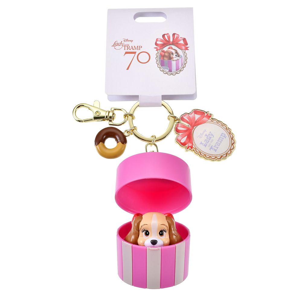 LADY AND THE TRAMP 70TH Keychain Key Holder Disney Store Japan