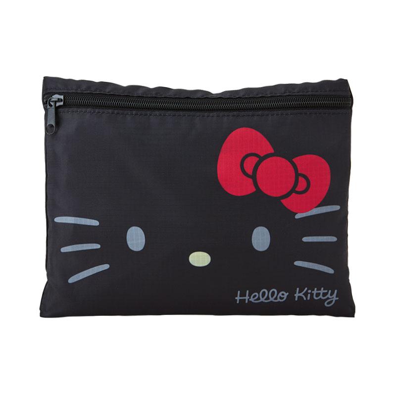 Hello Kitty Boston Bag on Suitcase Face Shape Black Sanrio Japan