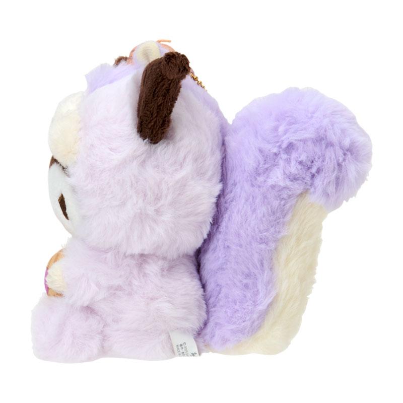 Kuromi Plush Mascot Holder Keychain Fluffy Squirrel Sanrio Japan 2025