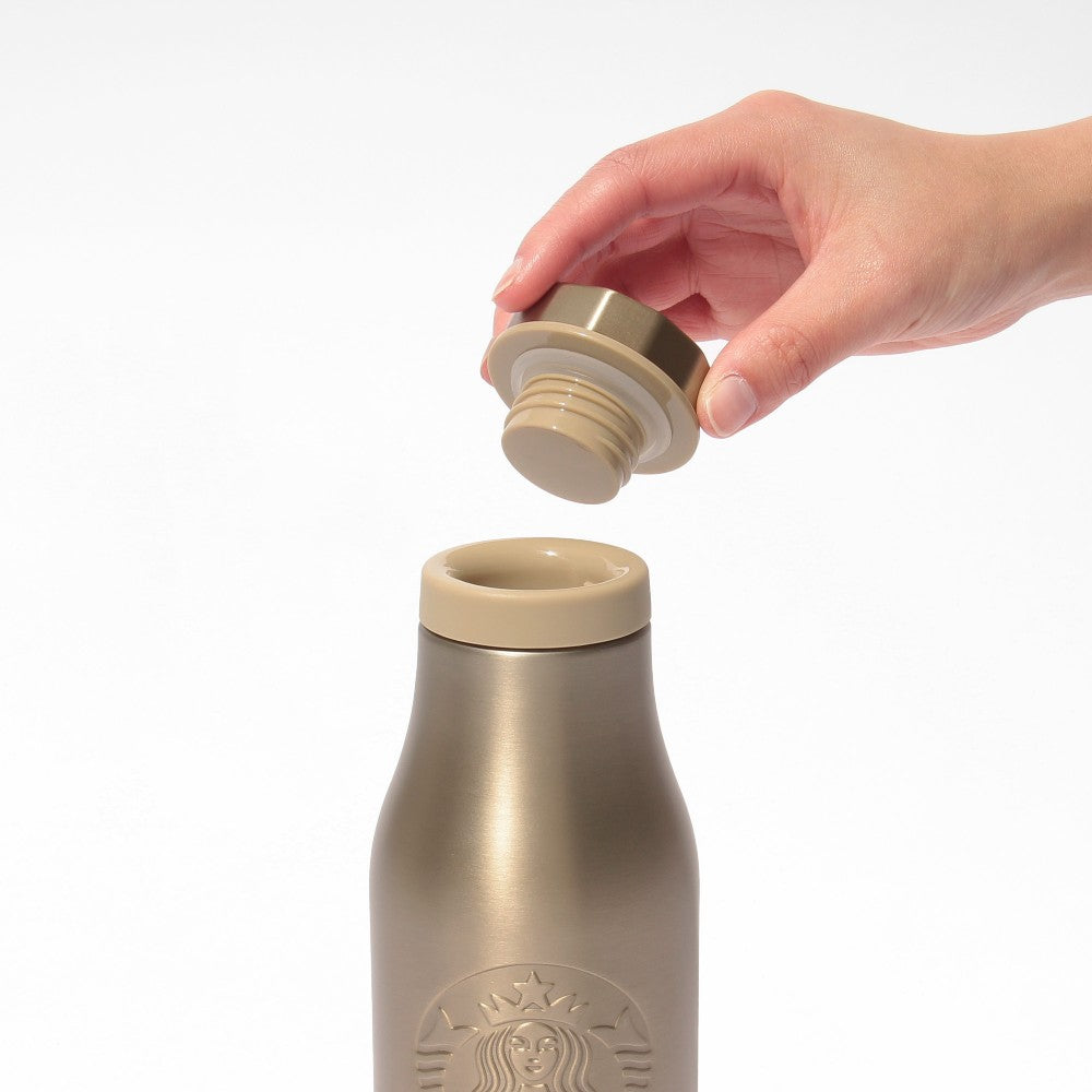 Stainless Logo Bottle Gold 473ml Starbucks Japan 2025 Spring Tumbler