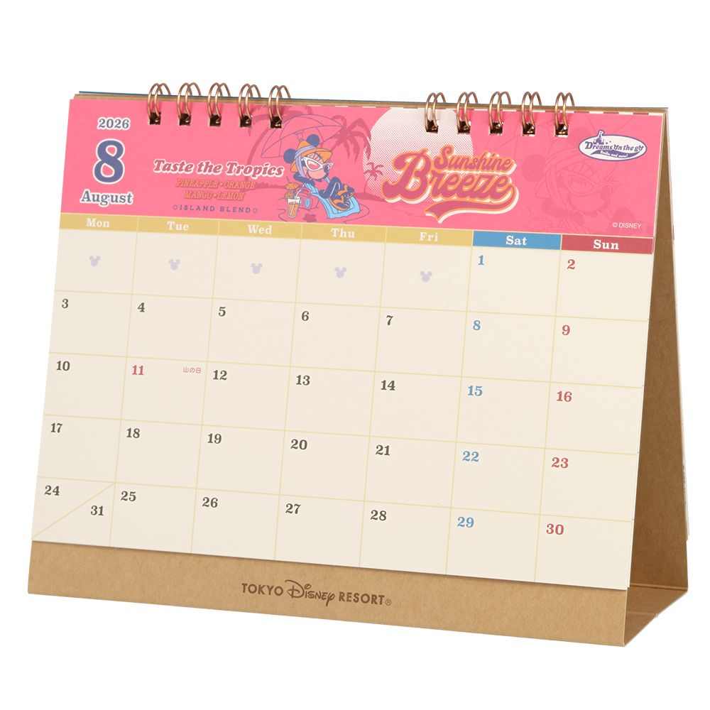Mickey & Friends Calendar Desktop 2026 Disney Resort Store Japan Limit