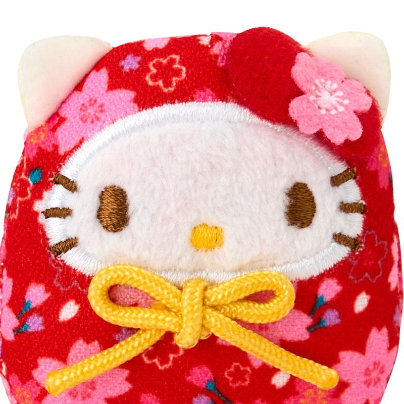 Hello Kitty Plush Magnet Daruma Red Sakura Sanrio Japan 2025