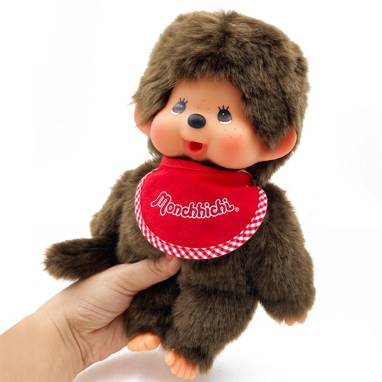 Monchhichi Doll M Boy Premium Standard Brown Fluffy Japan