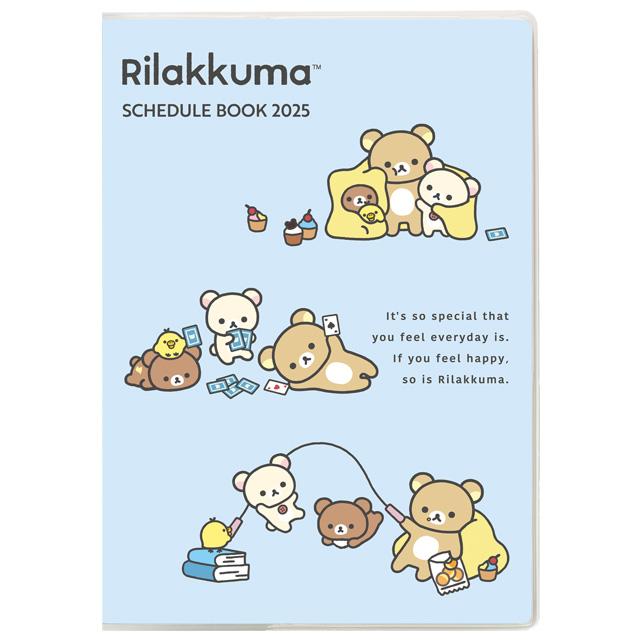 Rilakkuma 2025 Schedule Book B6 Monthly Blue San-X Japan