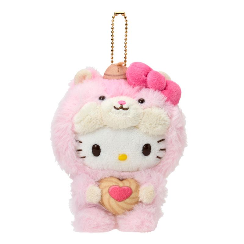 Hello Kitty Plush Mascot Holder Keychain Fluffy Squirrel Sanrio Japan 2025
