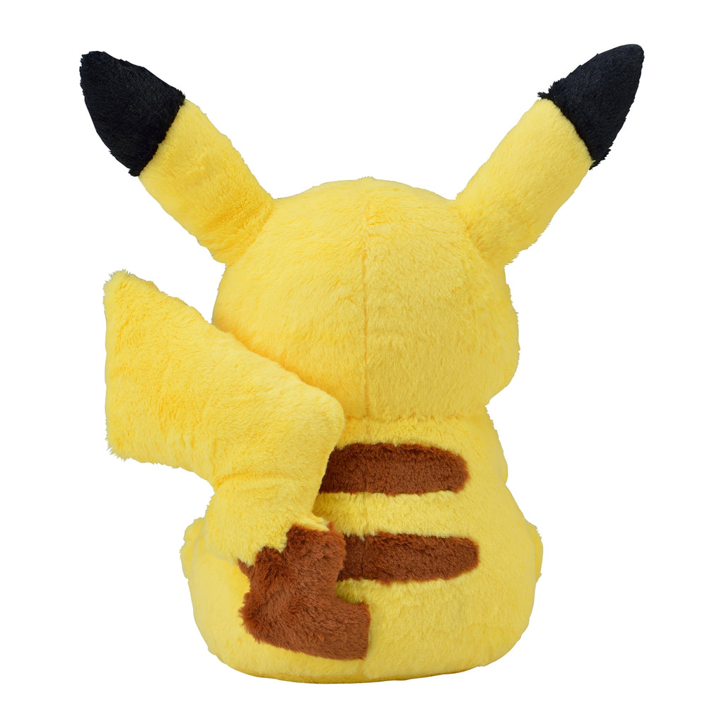 Pikachu Fluffy Plush Doll BIG Pokemon Center Japan