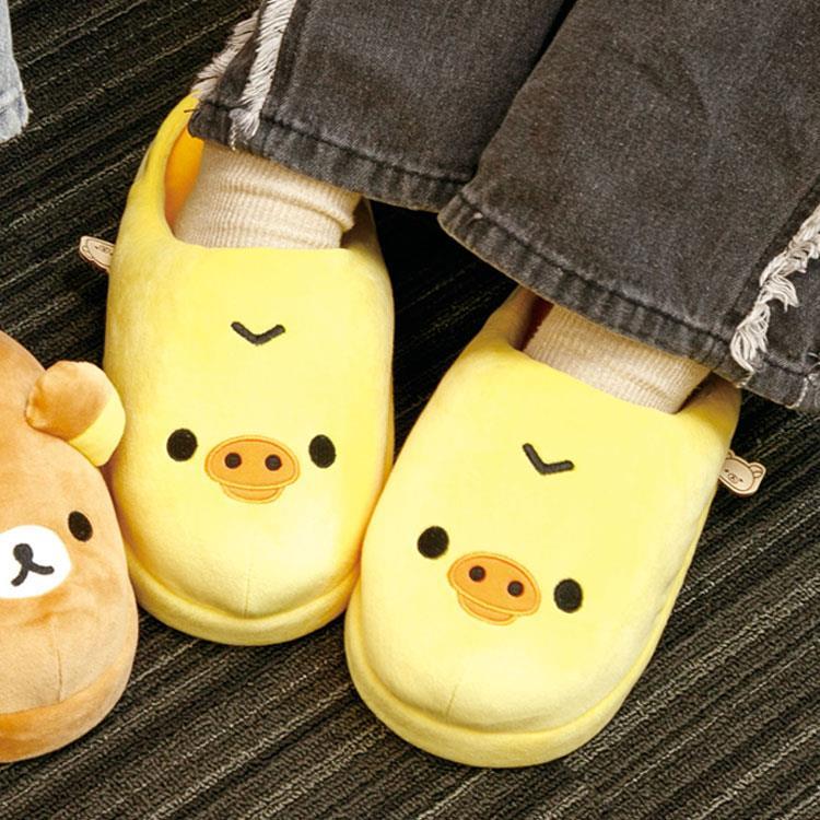 Kiiroitori Yellow Chick Plush Slippers Room Shoes Daradara Lazy San-X Japan