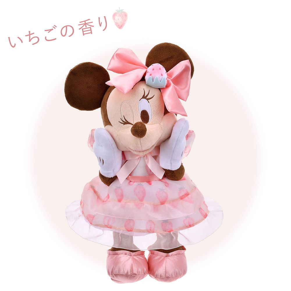 Minnie Plush Doll STRAWBERRY COLLECTION Disney Store Japan 2025