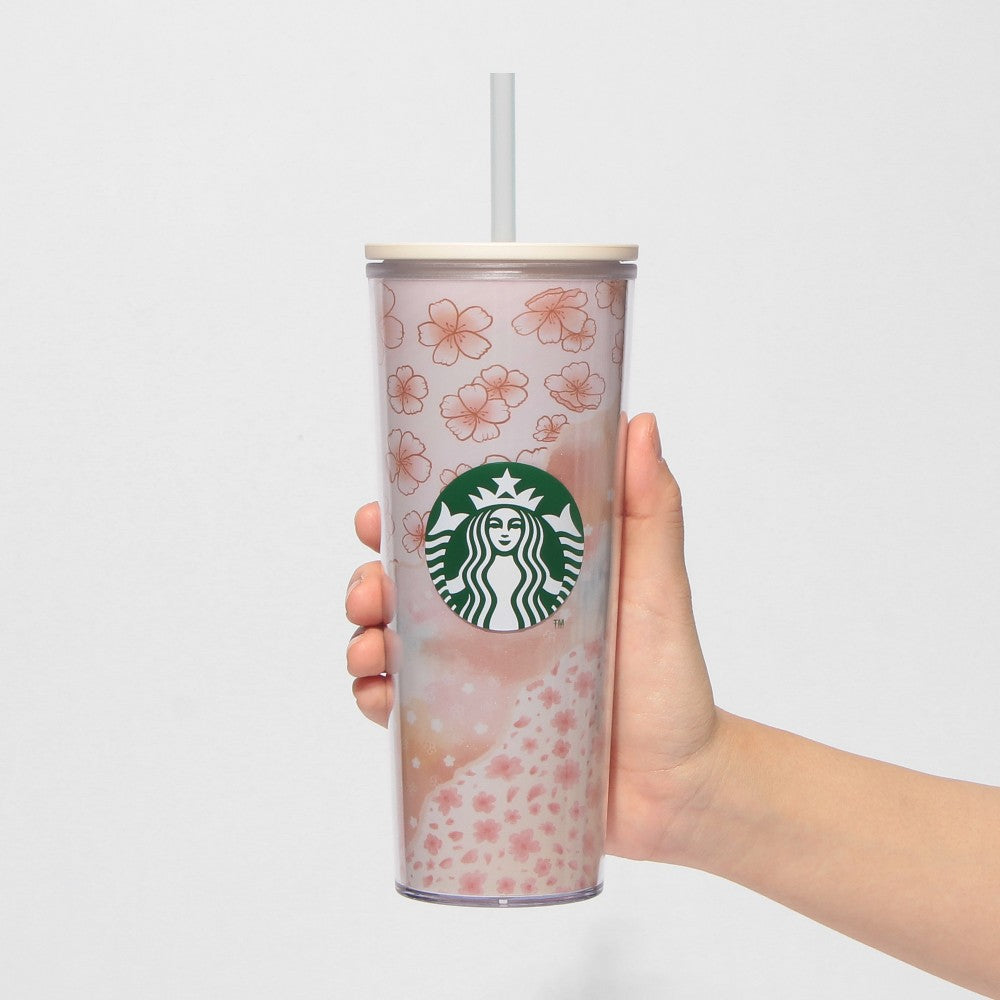 Starbucks Japan SAKURA 2025 Cold Cup Tumbler Layered 414ml