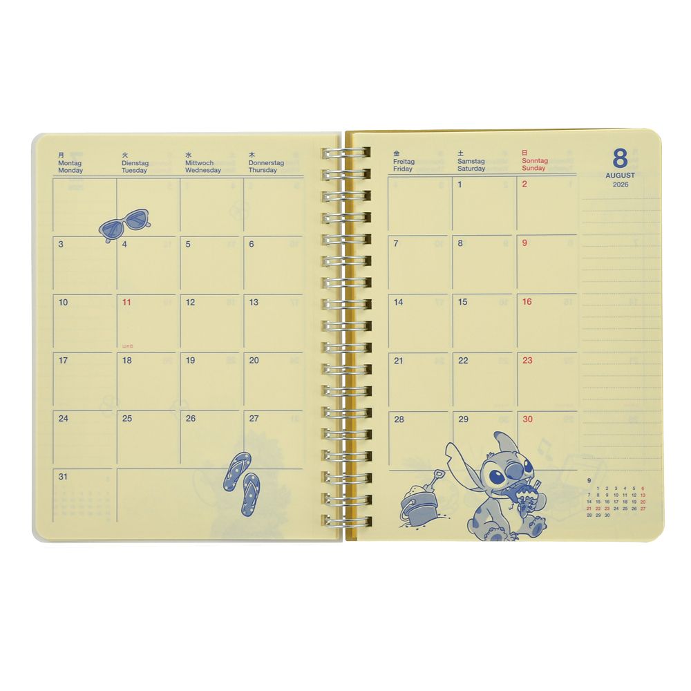 Stitch Scrump Lilo 2026 Schedule Book B6 Rollbahn Diary L Disney Store Japan