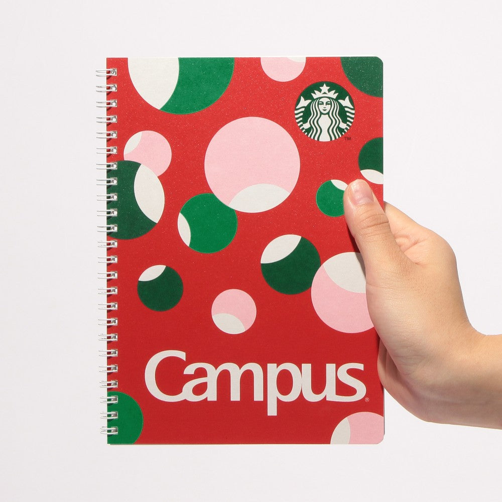 Starbucks Japan Holiday 2024 Campus Ring Notebook Christmas Grid