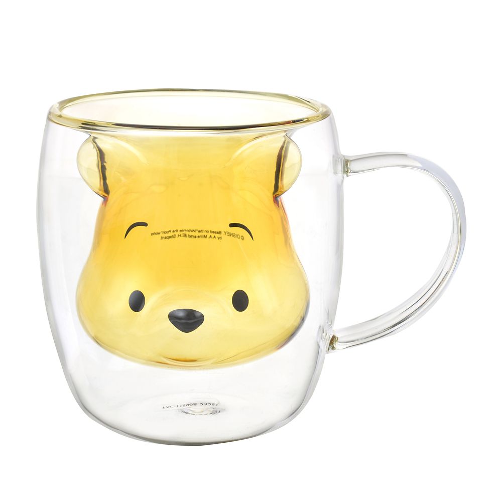 Winnie the Pooh Double Wall Glass Mug Cup Disney Store Japan 2025 Drinkware