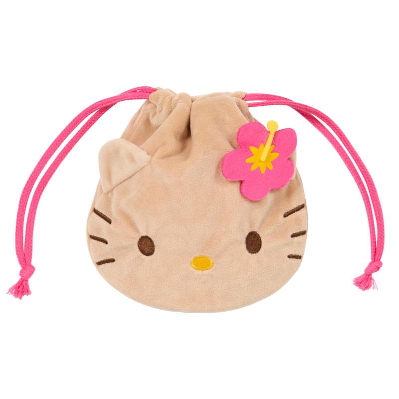 Hello Kitty Plush Drawstring Pouch Sunburn Sanrio Japan 2025