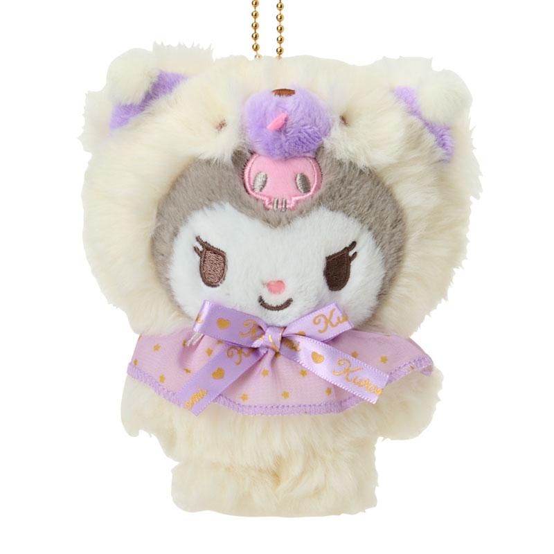 Kuromi Plush Mascot Holder Keychain Fluffy Doll Sanrio Japan 2025