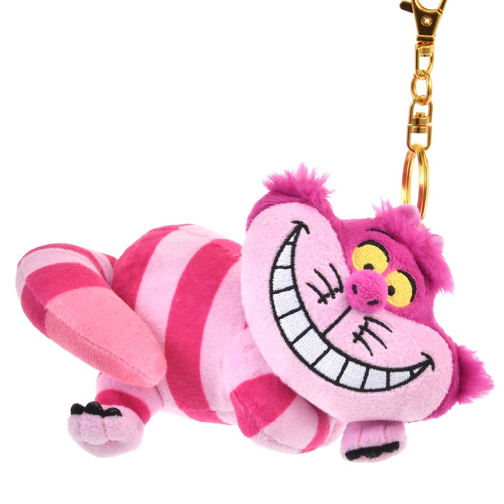 Cheshire Cat Plush Keychain Phosphorescent Pink Disney Store Japan Alice