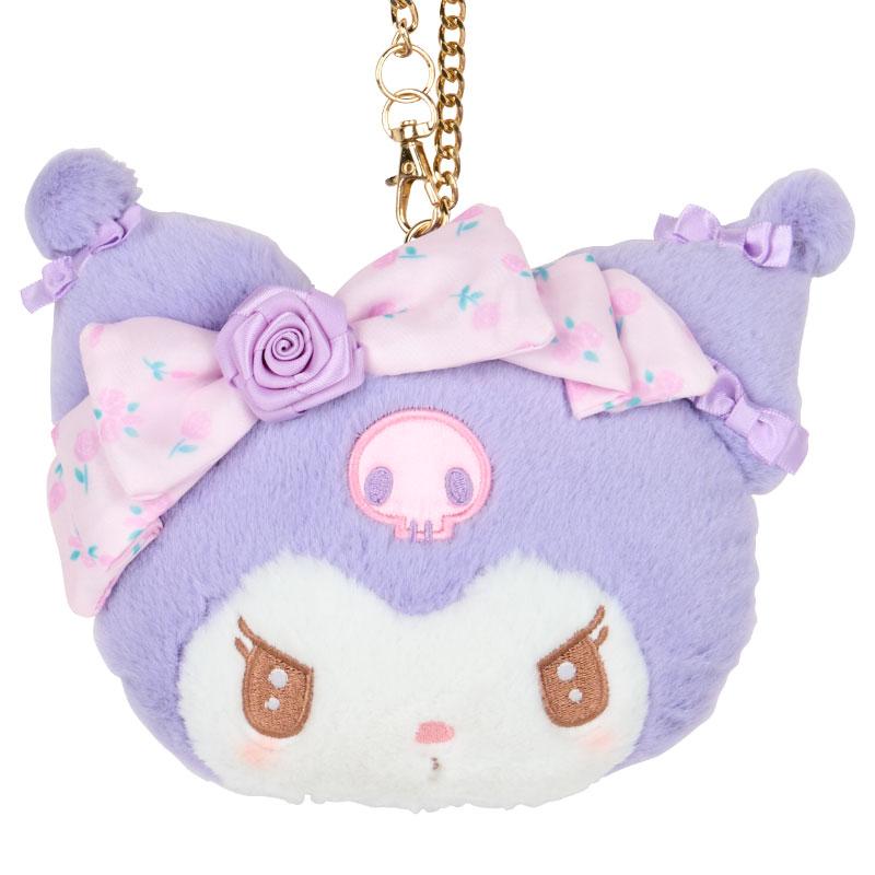 Kuromi Plush Pass Case Face Shape Dolly Rose Sanrio Japan 2024