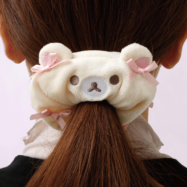 Korilakkuma Scrunchy Ponytail Holder Sky Cotton Candy San-X Japan 2024 Rilakkuma