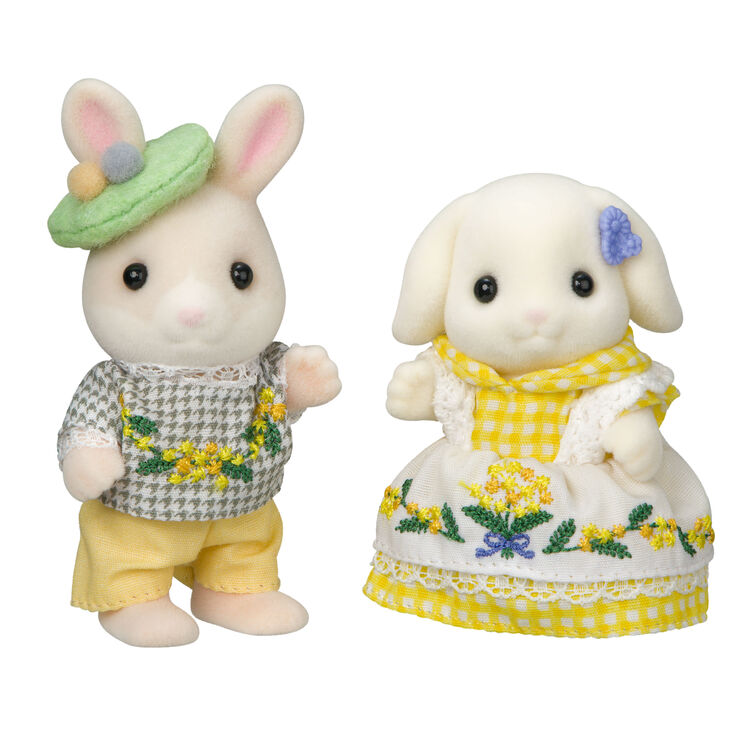 Sylvanian Families Mimosa Embroidery Pair Set Rabbit Doll EPOCH Japan 2024