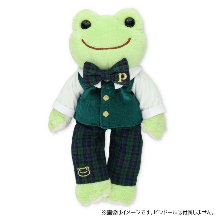 Pickles the Frog Costume for Bean Doll Plush Plaid Pants Set Japan 2025