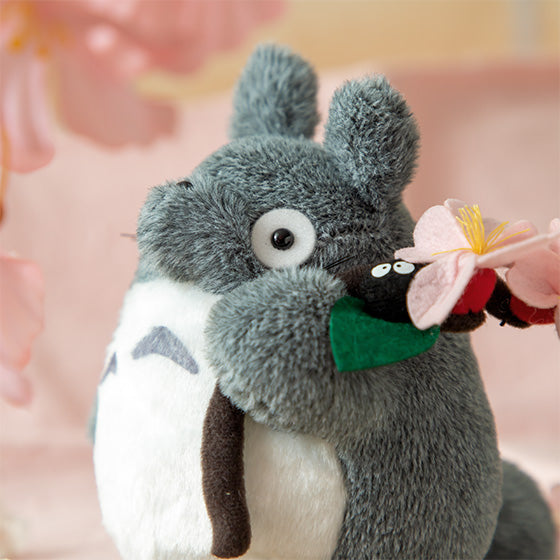 My Neighbor Big Totoro Fluffy Otedama mini Plush Doll Sakura Studio Ghibli Japan