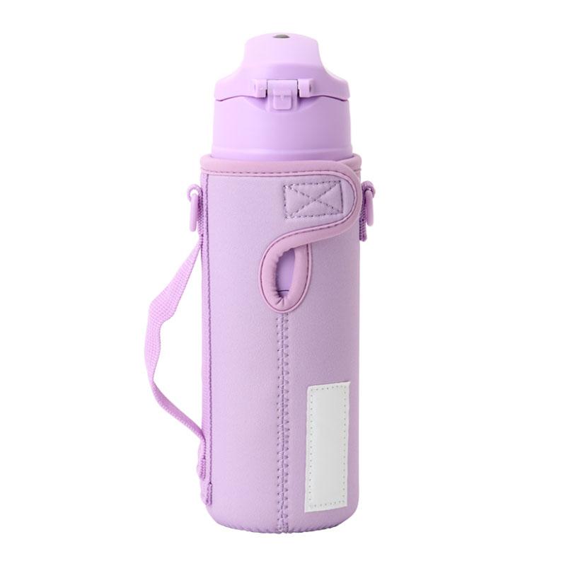 Kuromi Kids Stainless Bottle w/ Cover Strap Sanrio Japan 2024