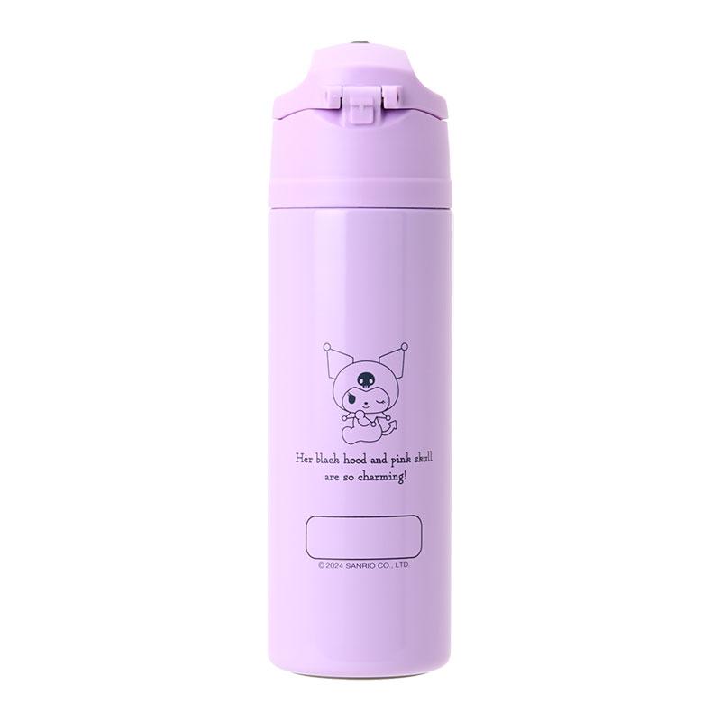 Kuromi Kids Stainless Bottle w/ Cover Strap Sanrio Japan 2024