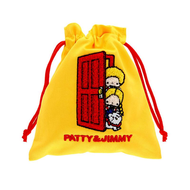 Patty & Jimmy Drawstring Pouch Sagara Embroidery Retro Sanrio Japan 2025