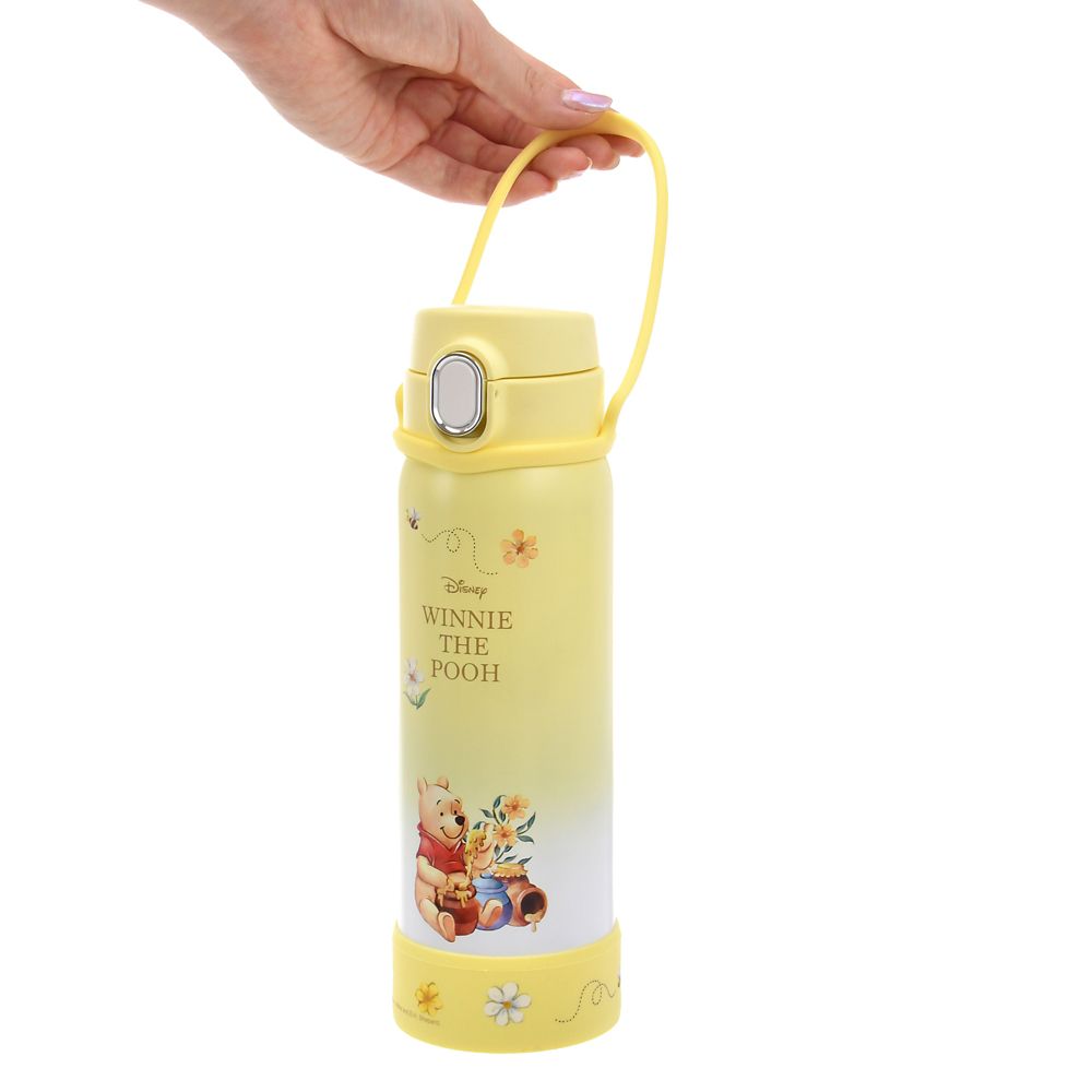 Winnie the Pooh Stainless Bottle Strap 470ml Gradiention Disney Store Japan 2025
