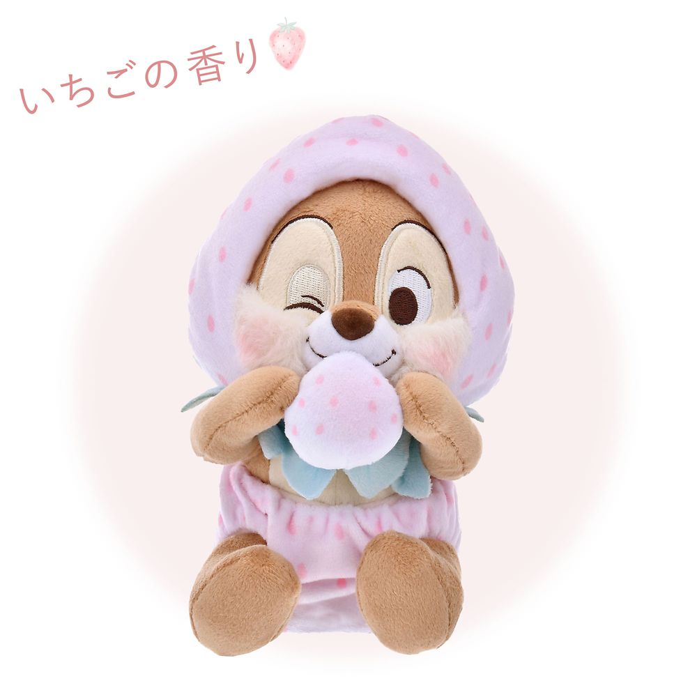 Chip Plush Doll STRAWBERRY COLLECTION Disney Store Japan 2025