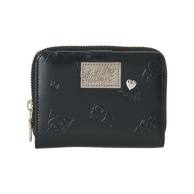 Kuromi Leather Bifold Wallet Black Sanrio Japan 2025