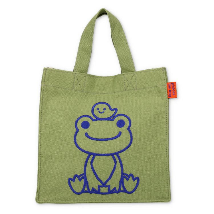 Pickles the Frog mini Tote Bag Bottom Gusset Green always smile Japan 2024