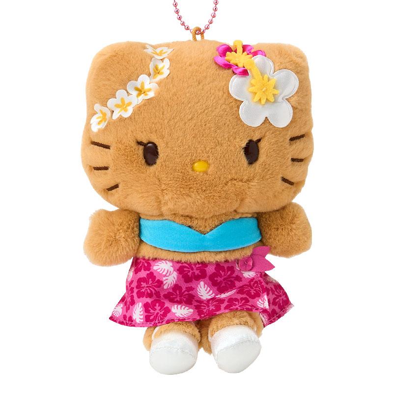 Hello Kitty Plush Mascot Holder Keychain Pink Tokonatsu Vacation Sanrio Japan
