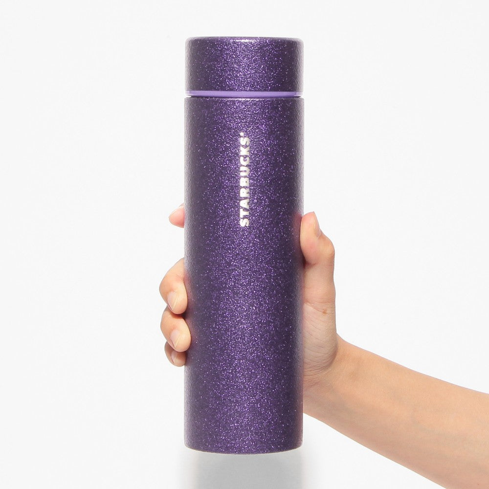 Starbucks Japan Halloween 2025 Glitter Purple Stainless Bottle 444ml Tumbler