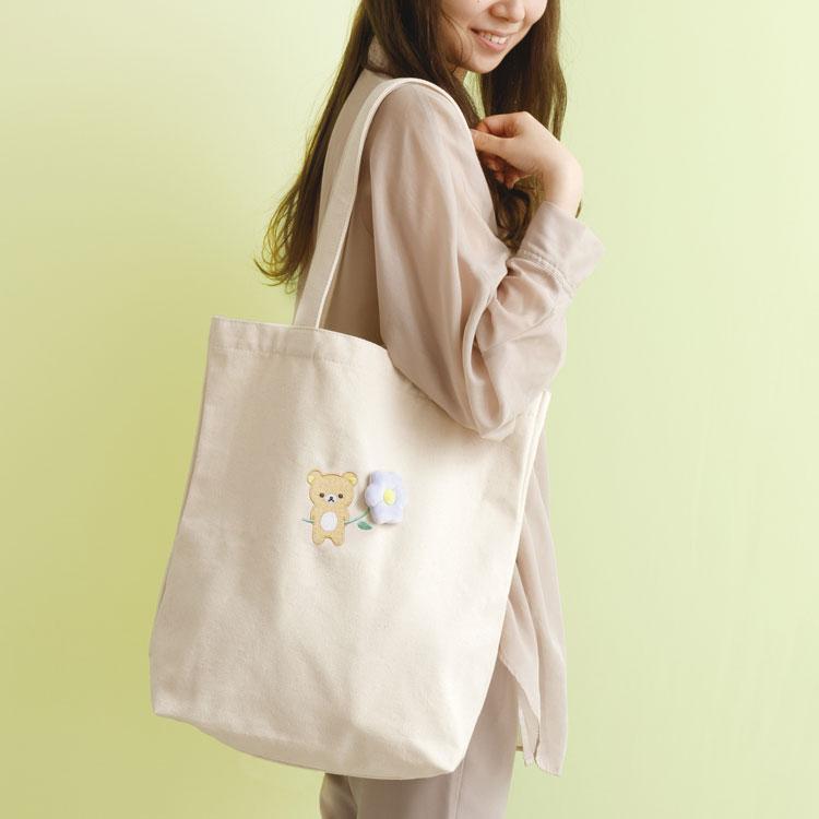 BASIC RILAKKUMA Flower Tote Bag San-X Japan 2025