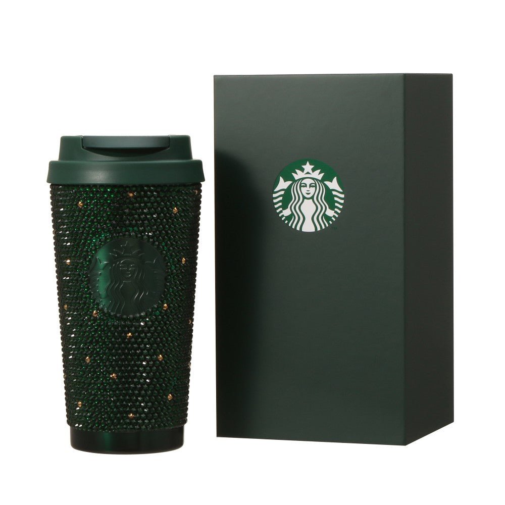 Starbucks Japan Holiday 2025 Stainless Tumbler with Rhinestones 473ml Christmas