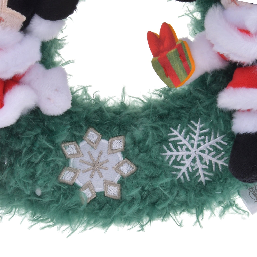 Mickey & Minnie Plush Christmas Wreath Disney Store Japan 2024