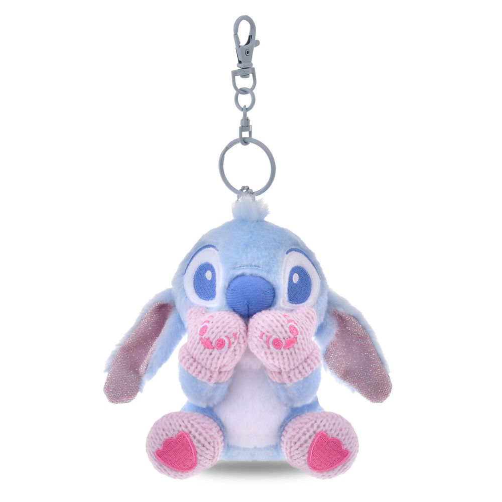 Stitch Plush Keychain Blue Winter Shiny Color Disney Store Japan 2025