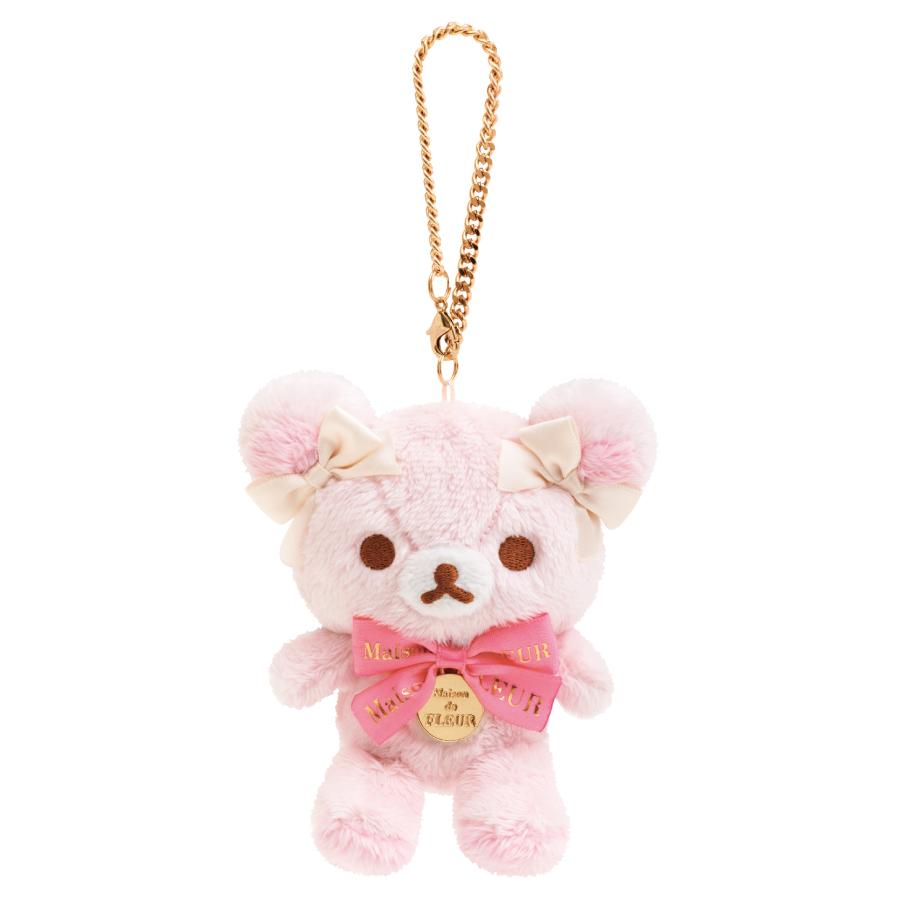 Bear Keychain Bag Charm Pink Maison de FLEUR Rilakkuma San-X Japan 2024