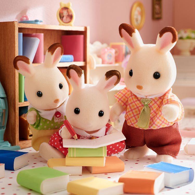 Sylvanian Families Chocolate Rabbit Family FS-46 EPOCH Japan