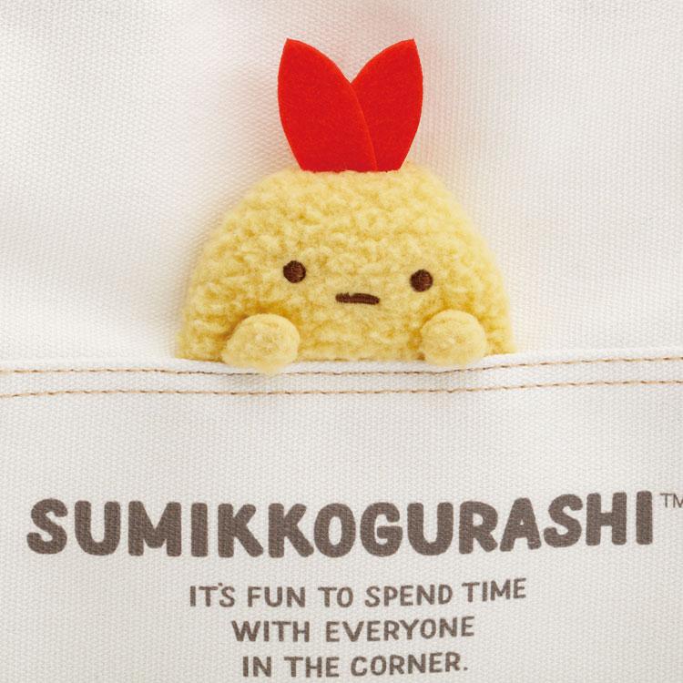 Sumikko Gurashi Fried Shrimp Tail Canvas mini Tote Bag Orange San-X Japan 2025