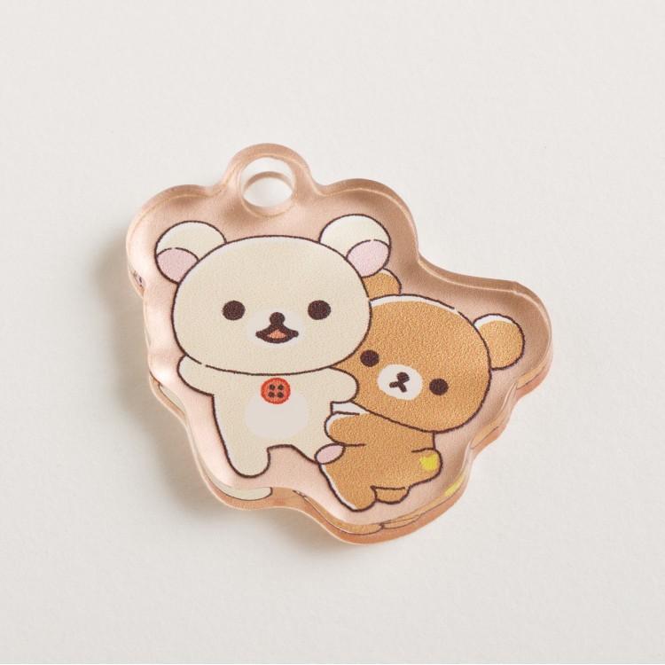 Chairoikoguma & Korilakkuma Smartphone Strap Pink Rain then Sunny San-X Japan