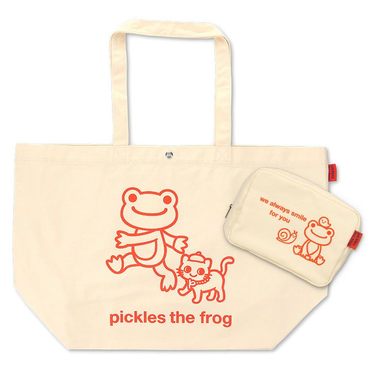 Pickles the Frog Big Tote Bag always smile Japan 2024