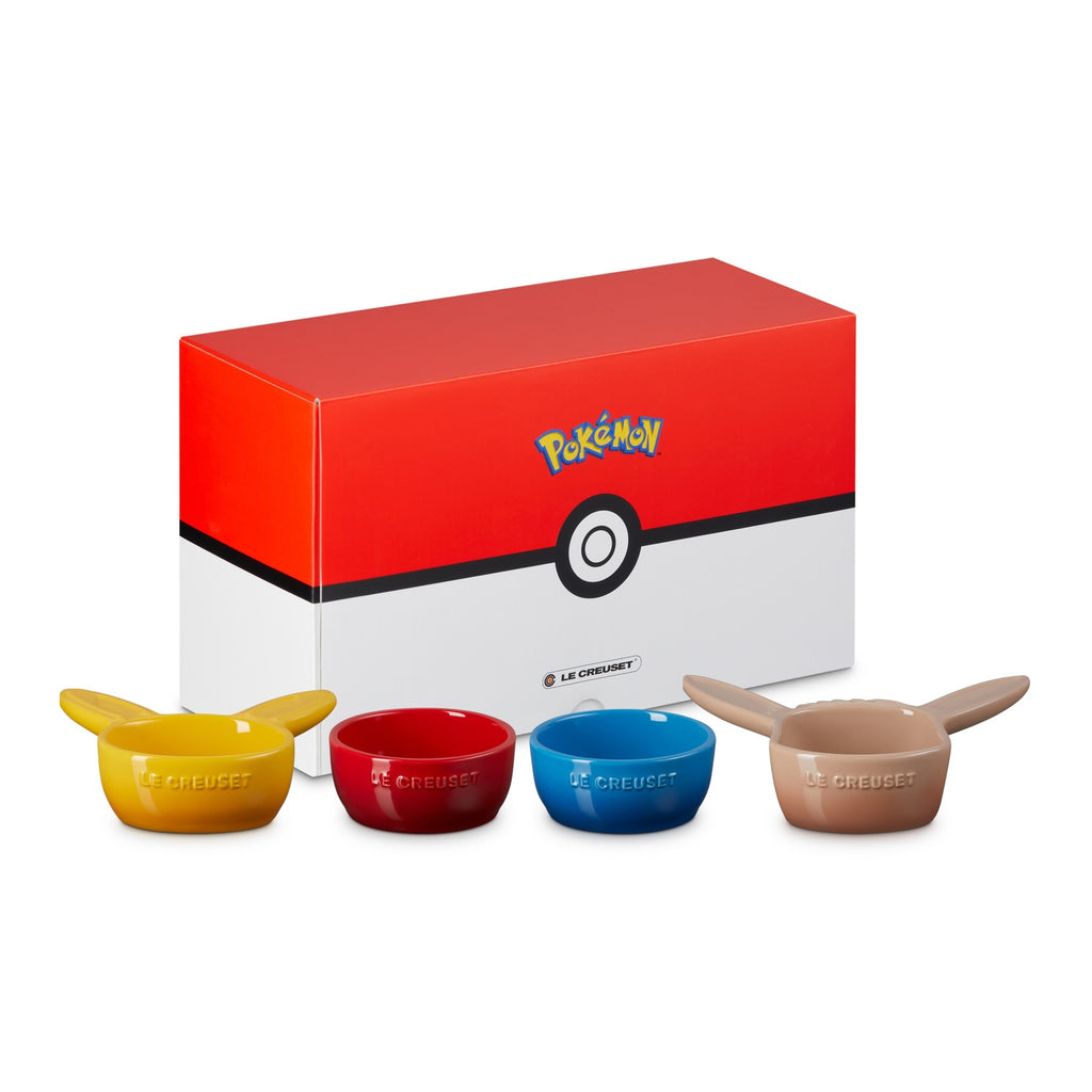 Le Creuset Mini Dish Plate Set Pikachu & Eevee Eievui Pokemon Center Japan