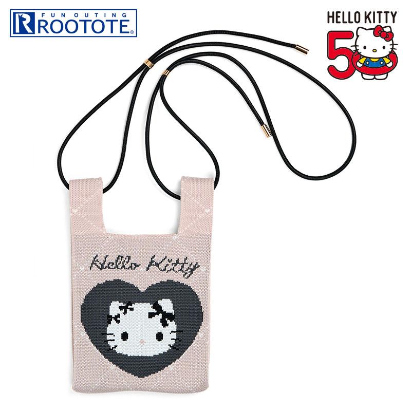 Hello Kitty ROOTOTE? Baby ROO Knit Shoulder Bag Heart Sanrio Japan